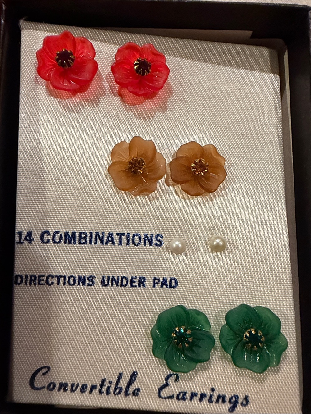 Convertible Earrings with Pearl and Crystal Accents